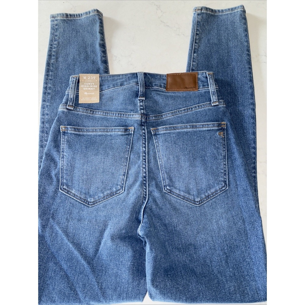 NWT Madewell Women's Curvy High-Rise Skinny Blue Jeans Medium Wash 23T 23